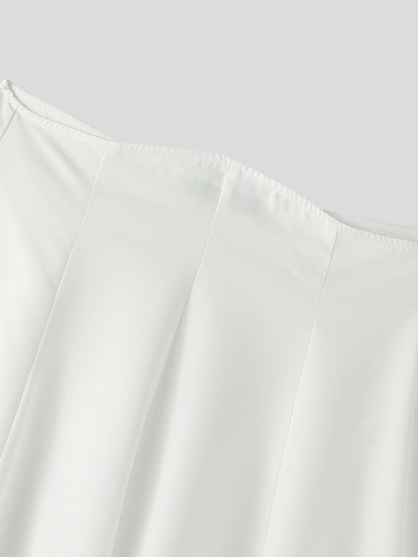 Men's Solid Color High Waist Loose Pant SKUL17988