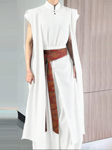 Men's Ribbon Waist Tie Long Shirt SKUL30495