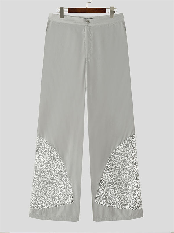 Men's Sheer Mesh Patchwork Casual Pant SKUL22211