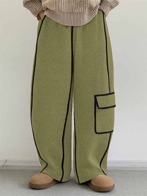 Mens Textured Loose Hollow-Out Casual Pant SKUL17050