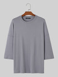 Mens Solid Loose Drop Shoulder T-Shirt SKUK51068