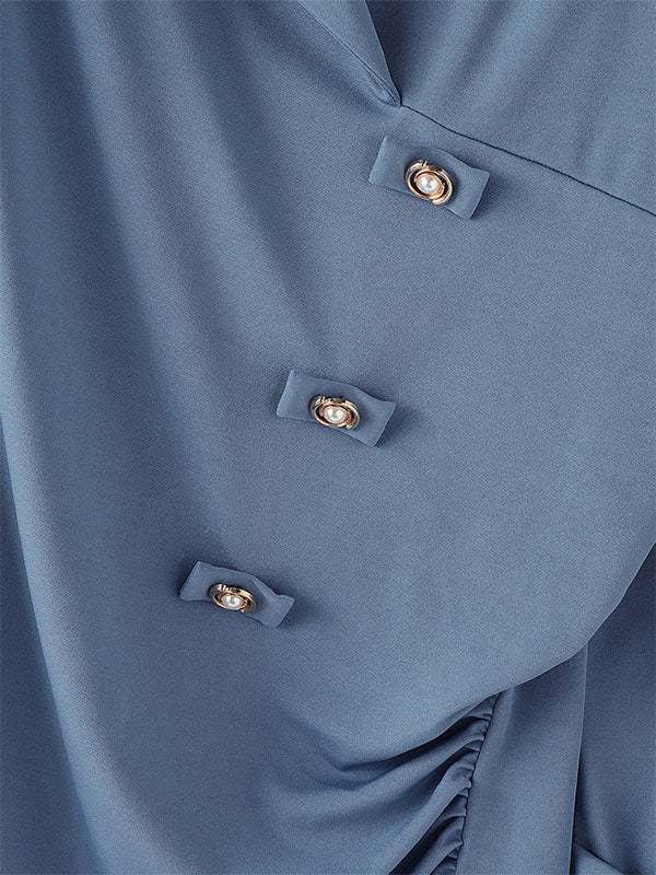 Mens Solid Color Casual Long Sleeve Blazer SKUL23960