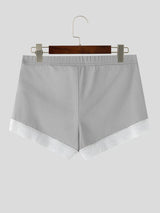 Men's Avant-Garde High-Street Metallic Trim Fitted Square-Cut Boxer Short SKUL68410