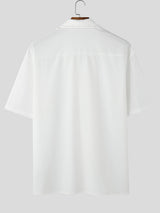 Men's Knit Hollow Short Sleeve Shirt SKUL04301