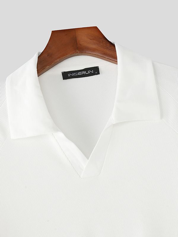 Men's Solid Color Textured Two Pieces Outfit SKUL38998