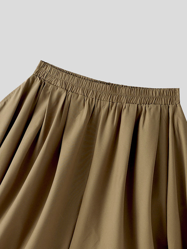 Mens Solid Bound Feet Loose Harem Pants SKUK52071