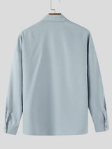 Men's Animal Embroidered Textured Long Sleeve Shirt SKUL28169