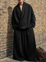 Men's Solid Color Loose Casual Two Pieces Outfit SKUL51067