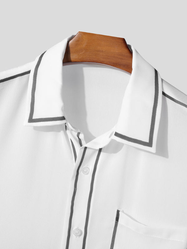 Men's Outline Sheer Sleeveless Shirt SKUL17954