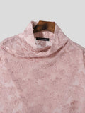 Mens Fringe Jacquard Cutout Sleeve Irregular Shirt SKUK43843