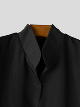 Men's Retro Early Autumn Tailored Waist Flowy Hem Long Sleeve Blazer SKUL80473
