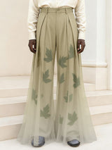 Men's Maple Leaf Print Gradient Mesh Pant SKUL39000