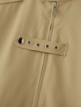 Men's Strap Patchwork Stand Collar Long Sleeve Jacket SKUL41074