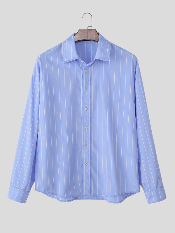 Men's Striped Long Sleeve Shirt SKUL29775