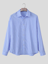 Men's Striped Long Sleeve Shirt SKUL29775