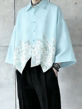 Men's Floral Print Loose Fit Shirt SKUL50077