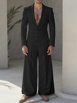 Men's Deconstructed High Waist Casual Two Pieces Outfit SKUL27421