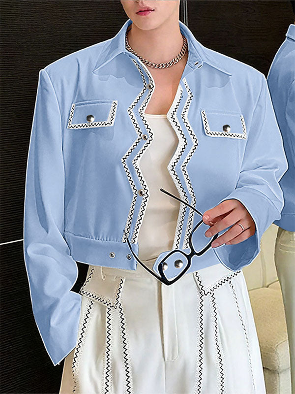 Men's Colorblock Casual Long Sleeve Jacket SKUL28355