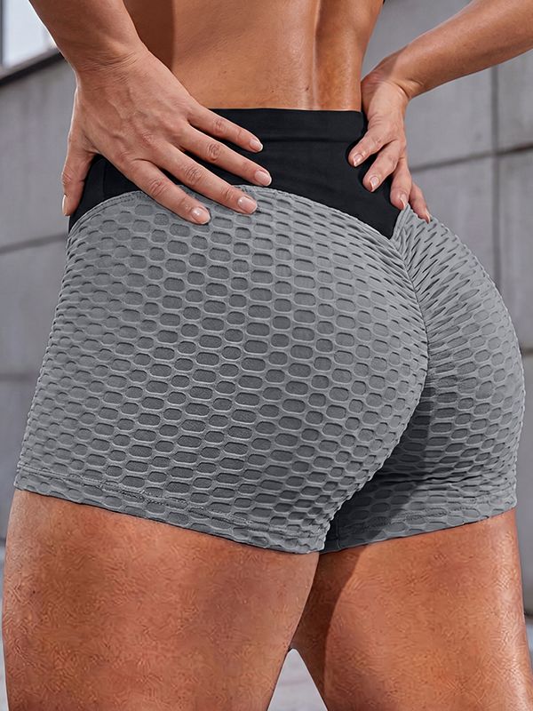 Men's High-Waisted Honeycomb Textured Scrunch Butt Short SKUL71248