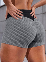 Men's High-Waisted Honeycomb Textured Scrunch Butt Short SKUL71248