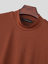 Men's Minimalist High Street Mock Neck Two Pieces Outfit SKUL79737