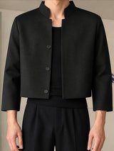 [Pre-order] Men's Clean-Fit Minimalist Daily Commute Single-Breasted Button-Down Boxy Jacket SKUL88547