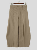 Men's Clean-Fit Casual Daily Commute Pin-Tuck Seam Welt Pocket Wide-Leg Pant SKUL85943