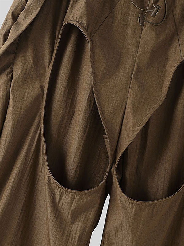 Mens Solid Color Cut-Out Casual Pant SKUK98076