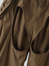 Mens Solid Color Cut-Out Casual Pant SKUK98076