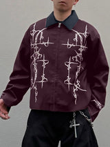 Men's Casual Printed Long Sleeve Jacket SKUL40153