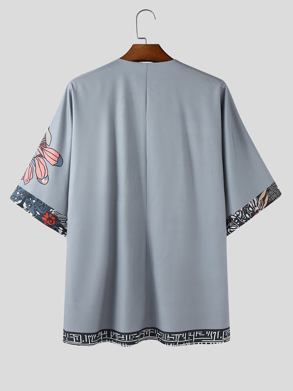 Mens Floral Print Short Sleeve Shirt SKUL13911