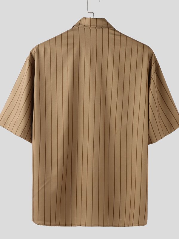 Men's Branch Embroidered Striped Short Sleeve T-Shirt SKUL31893