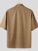 Men's Branch Embroidered Striped Short Sleeve T-Shirt SKUL31893