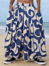 Men's Geometric Abstract Print Resort Pant SKUL55529