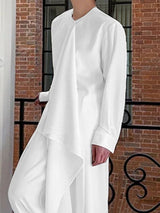 Men's Deconstructed Loose Long Sleeve Shirt SKUL32943