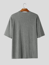 Men's Cartoon Puppy Embroidered Short Sleeve T-Shirt SKUL38902