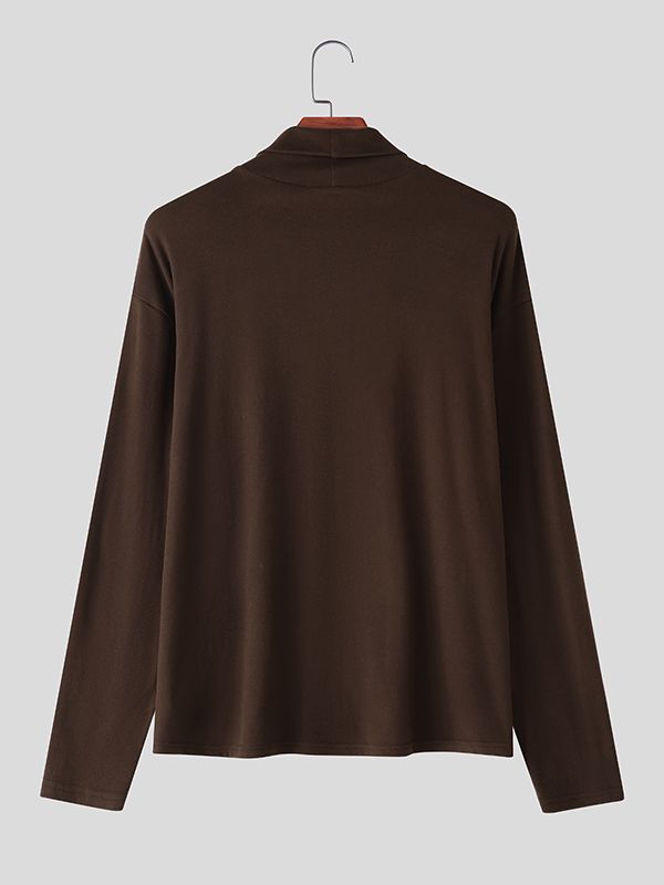 Men's Base Layer High Neck Long Sleeve T-Shirt SKUL35289