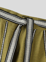 Men's Webbing Patchwork Textured Casual Pant SKUL31997