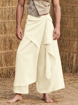 Men's Solid Color Layered Casual Pant SKUL25980