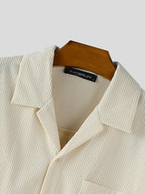 Men's Corduroy Textured Long Sleeve Shirt SKUL27334