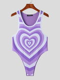 Mens Heart Print Sleeveless Bodysuit SKUK11810