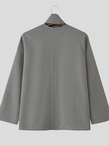 Men's Deconstructed Tie Long Sleeve Shirt SKUL32846