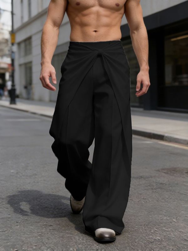 Men's Deconstructed Twist Design Casual Long Pant SKUL51886