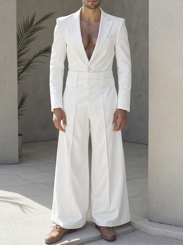 Men's Deconstructed High Waist Casual Two Pieces Outfit SKUL27421