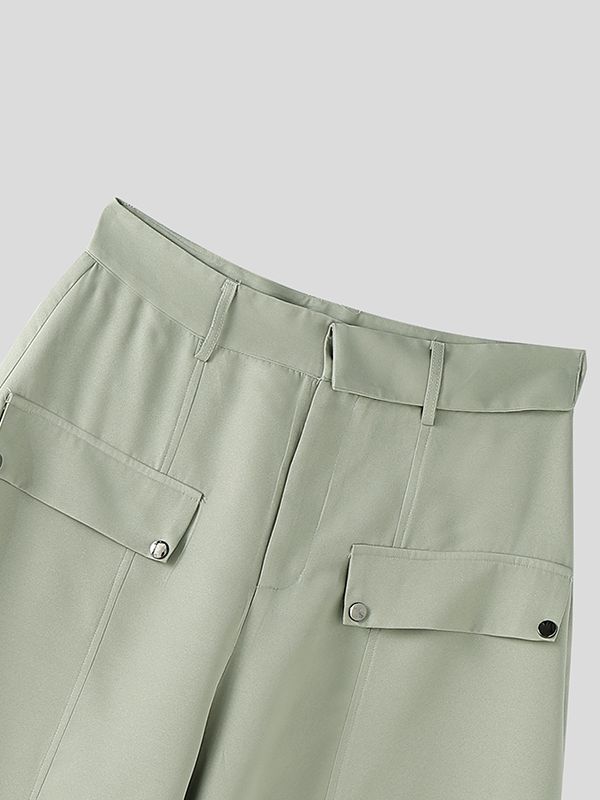 Men's Solid Color Wide Leg Casual Pant SKUL35133