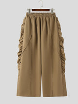 Men's Deconstructed Bubble Pleated Wide Leg Pant SKUL45380
