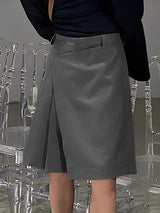 Men's Solid Color Deconstructed Casual Short SKUL47742