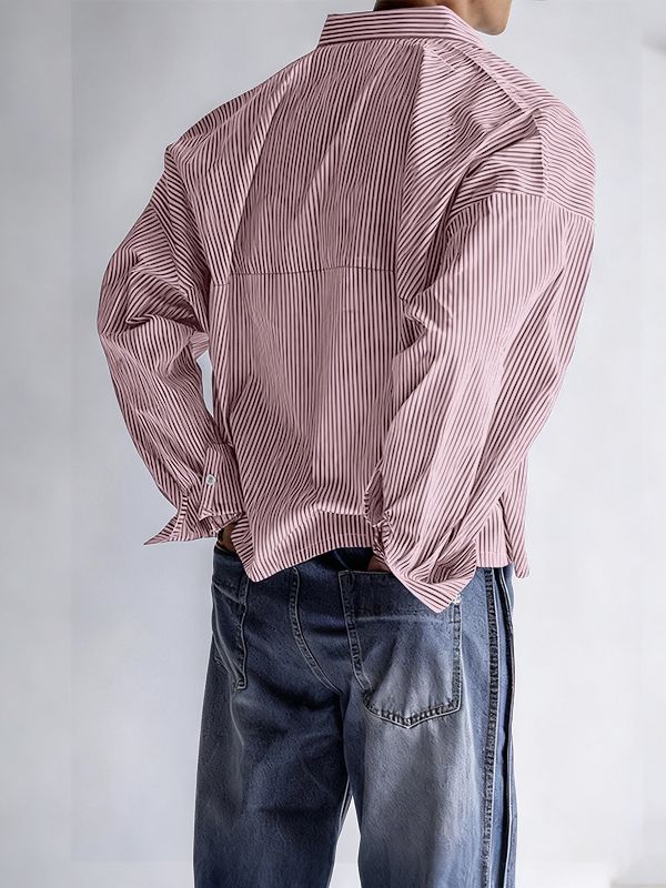 Men's Striped Casual Long Sleeve Shirt SKUL37285