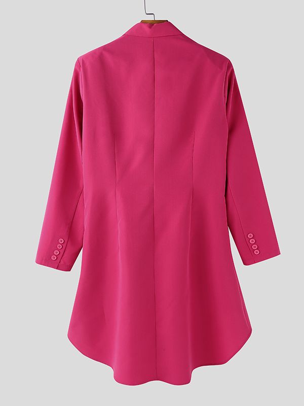 Men's Deconstructed Solid Color Casual Long Sleeve Blazer SKUL51014