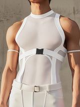 Mens Sheer Mesh Slim Fit Tank SKUL13747